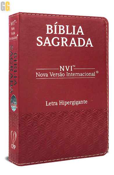 Foto Bíblia Sagrada NVI - Letra Hipergigante | Luxo Bordo