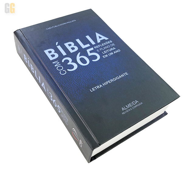 Bíblia com 365 Reflexões e Plano de Leitura em Um Ano Capa Azul