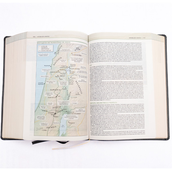 Foto Bíblia de Estudo Thomas Nelson NVI | Luxo Vinho