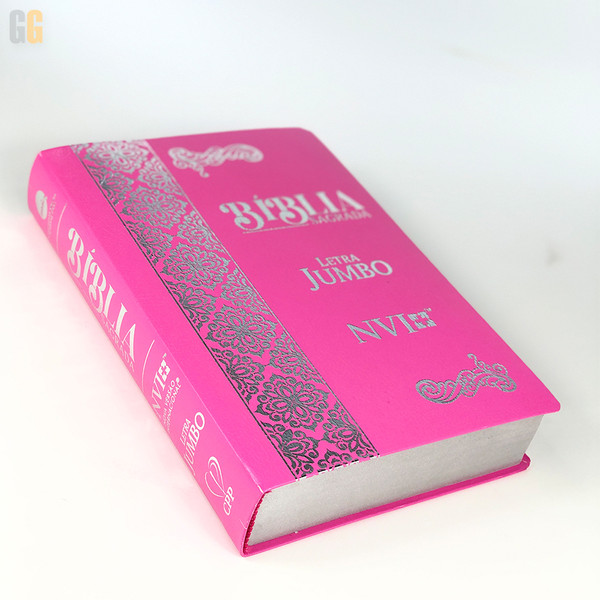 Foto Bíblia Sagrada NVI - Letra Jumbo | Rosa