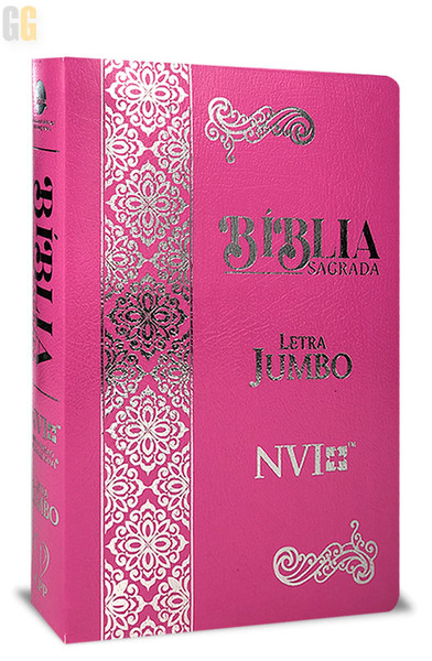 Foto Bíblia Sagrada NVI - Letra Jumbo | Rosa