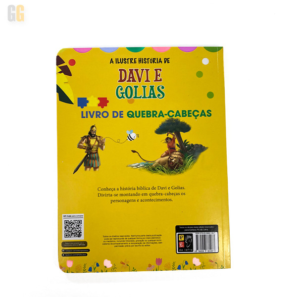 Foto Livro de Quebra - Cabeças Infantil | Davi e Golias