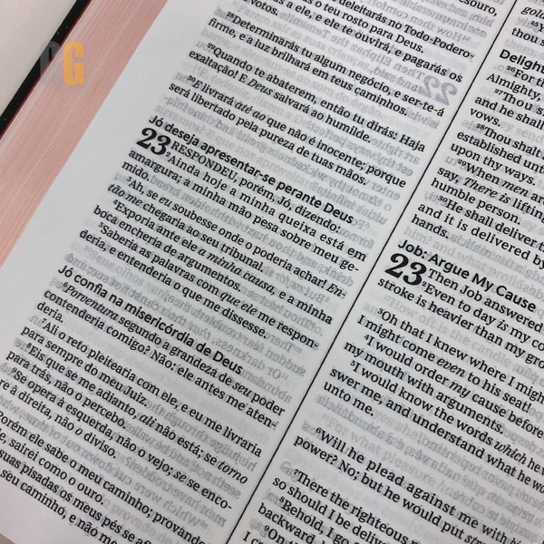 Foto Bíblia Bilíngue ACF - KJV | Capa Dura