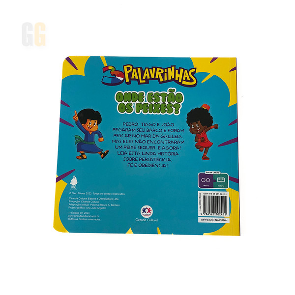 Foto Livro Infantil | 3 Palavrinhas | Com qr-code para cantar e dançar | Onde estão os peixes?