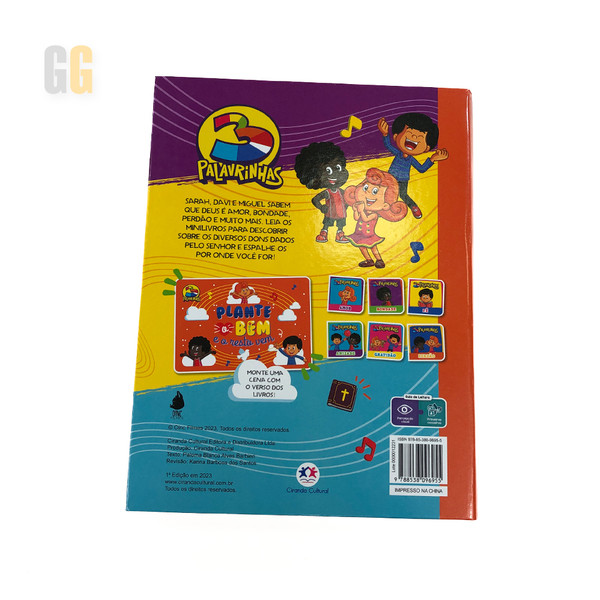 Foto Box Infantil com 6 Mini Livros 3 Palavrinhas | Idade 3+