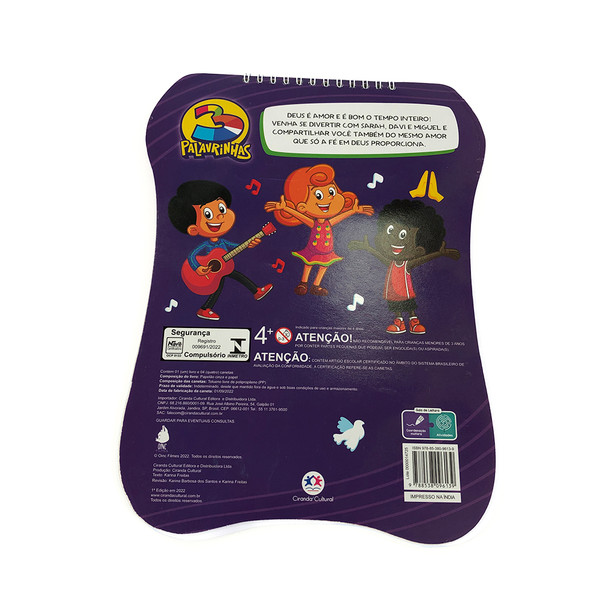 Foto Livro Infantil de Colorir com Adesivos - 3 palavrinhas | Idade 4+