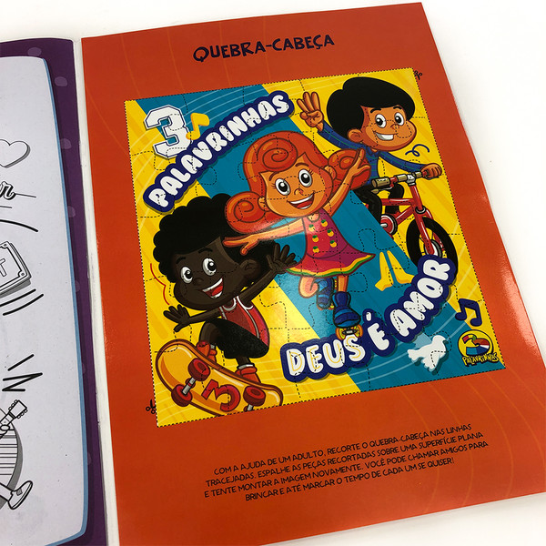 Livro Infantil com Jogos - 3 Palavrinhas