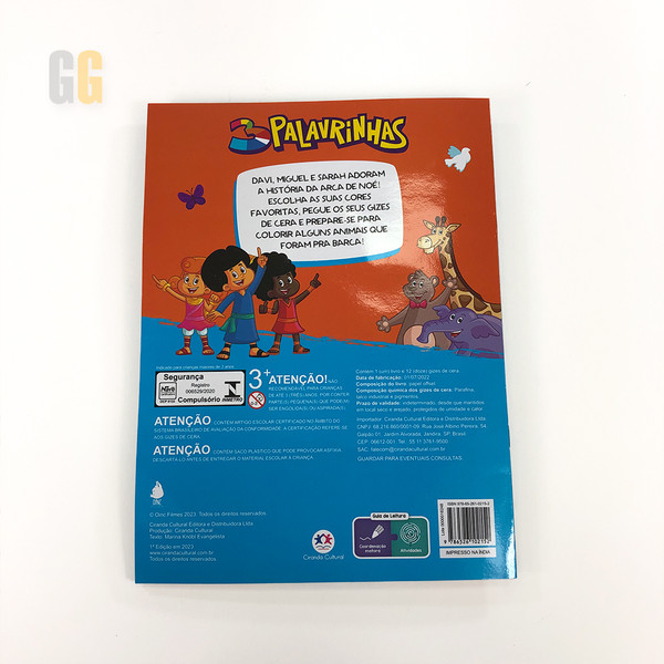 Foto Livro Infantil de Colorir com Giz de Cera - 3 Palavrinhas | Idade 4+