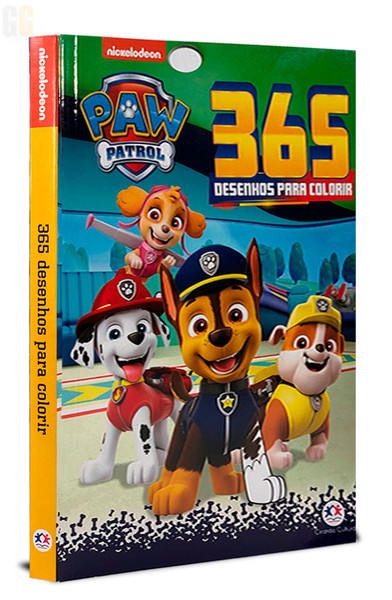 Livro 365 Desenhos Para Colorir Patrulha Canina