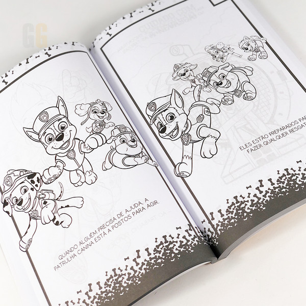 Livro Colorir Patrulha Canina 365 Atividades e Desenhos Para Colorir