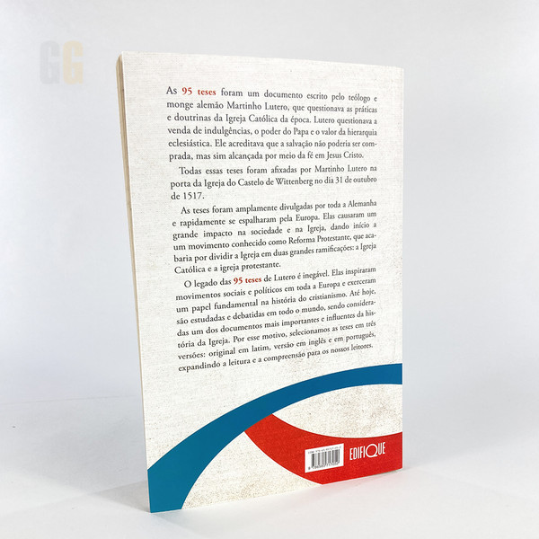 Foto 95 Teses | Versão Trilíngue Latim, Inglês e Português | Martinho Lutero