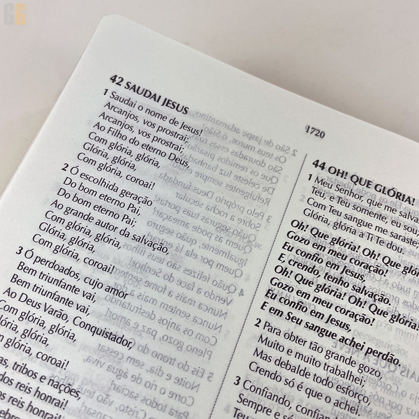 Foto Bíblia Sagrada ARC - Letra Grande | Harpa Cristã C/ Zíper - Capa Preta