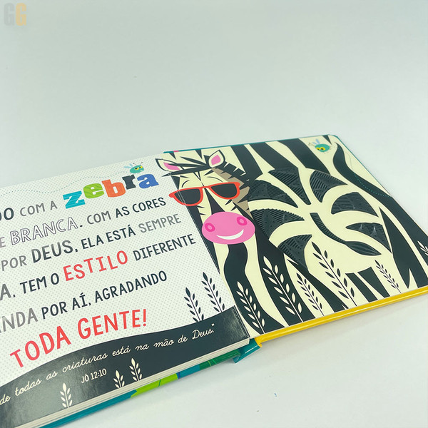 Foto Livro Infantil - Cuidado Com Os Animais Coloridos de Deus!