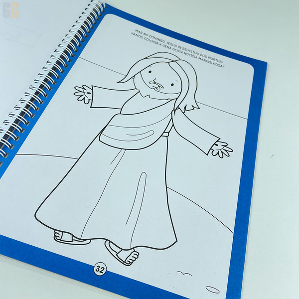 Foto Livro Infantil Colorindo Histórias Bíblicas | Incluso: canetinhas e adesivos | Espiral