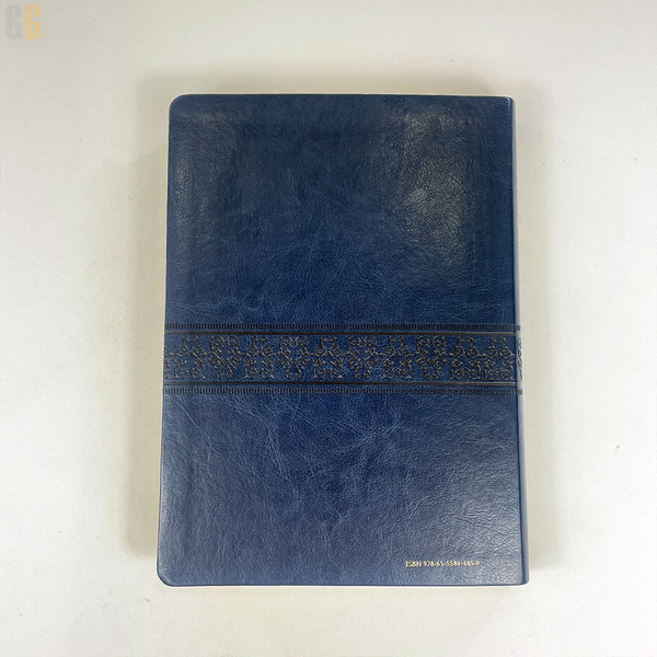 Foto Bíblia de Estudo Scofield com Índice | Capa Luxo Azul