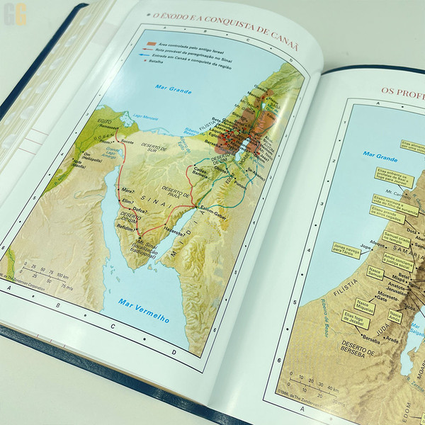 Foto Bíblia de Estudo Scofield com Índice | Capa Luxo Azul