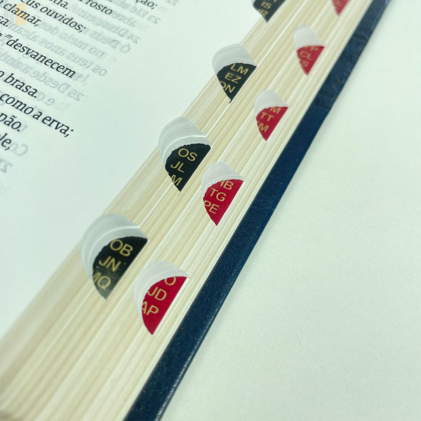 Foto Bíblia de Estudo Scofield com Índice | Capa Luxo Azul