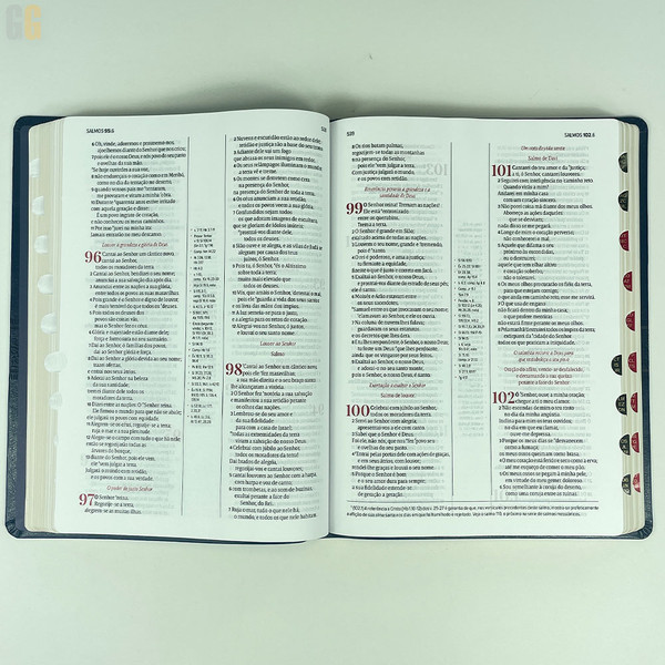 Foto Bíblia de Estudo Scofield com Índice | Capa Luxo Azul