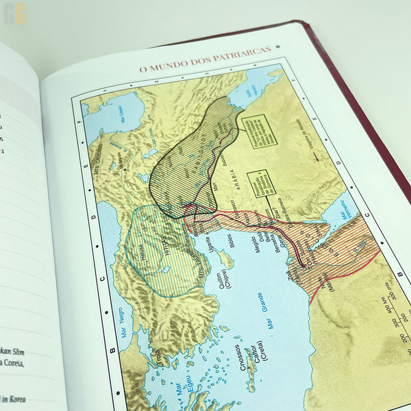 Foto Bíblia de Estudo Scofield com Índice | Capa Luxo Vinho