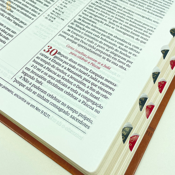 Foto Bíblia de Estudo Scofield com Índice | Capa Luxo Marrom