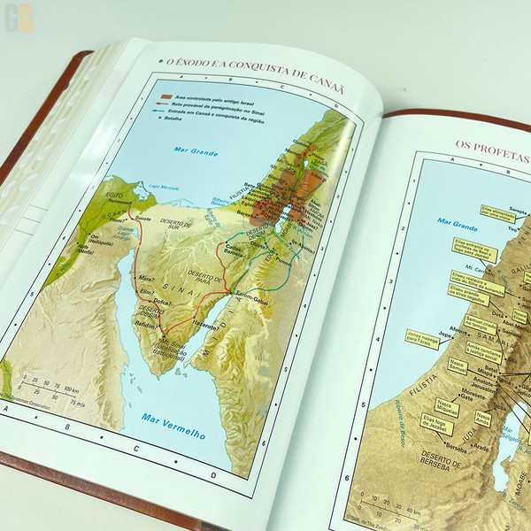 Foto Bíblia de Estudo Scofield com Índice | Capa Luxo Marrom
