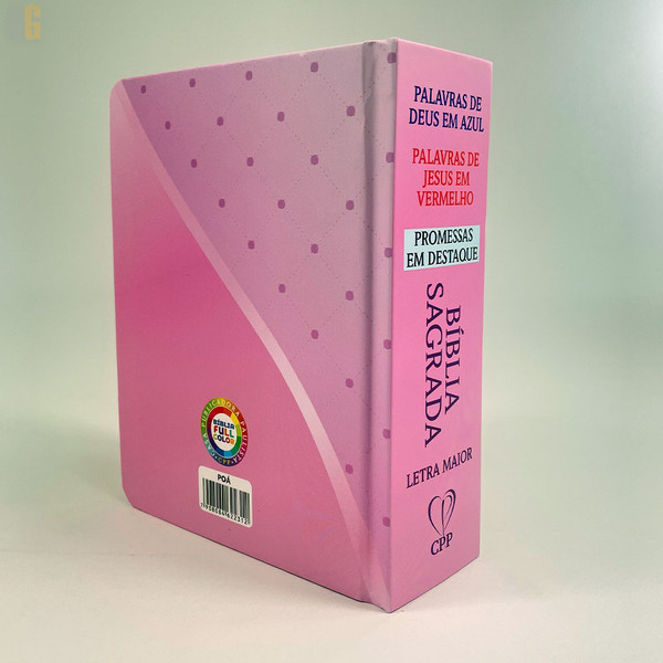 Foto Bíblia ARC | Letra Maior | Textos Coloridos Com Harpa - Capa Dura (12cm x 15cm) | Poá