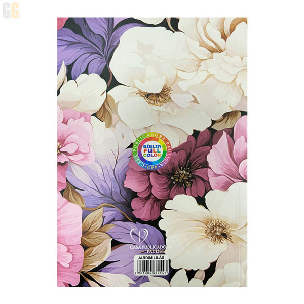 Foto Bíblia ARC | Letra Gigante | Textos Coloridos Com Harpa | Capa Brochura - Jardim Lilás