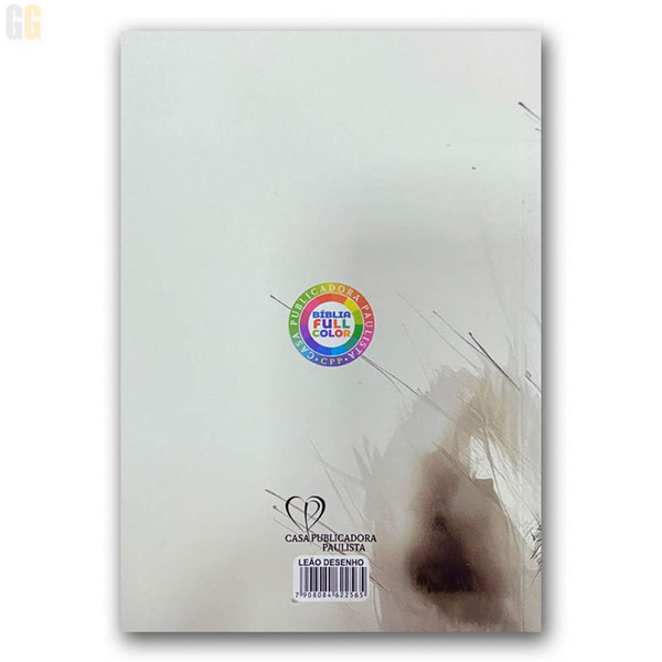 Foto Bíblia ARC | Letra Gigante | Textos Coloridos Com Harpa | Capa Brochura | Leão Desenho