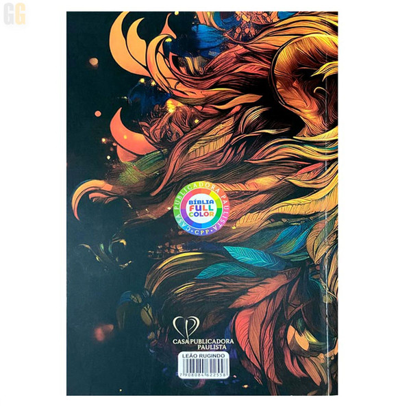 Foto Bíblia ARC | Letra Gigante | Textos Coloridos Com Harpa | Capa Brochura - Leão Rugindo