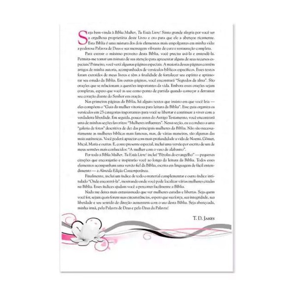 Foto Bíblia Feminina - Mulher, Tu estás livre
