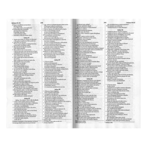 Foto Bíblia Sagrada NVI Média | Capa Dura | Azul Flores