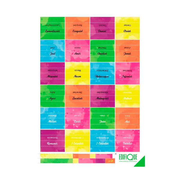 Foto Abas Adesivas Para Bíblia + Índice lateral | Arco Íris