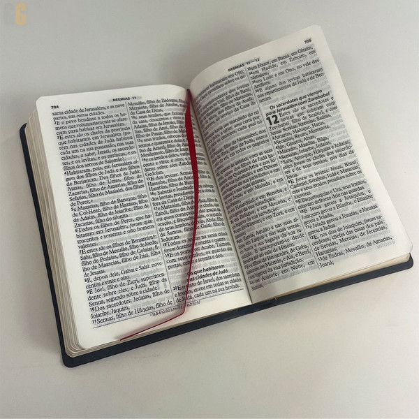 Foto Bíblia Letra Gigante ARC | Harpa - Capa Floral Vinho