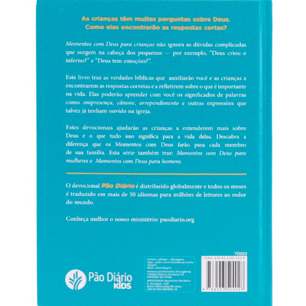 Foto Devocional Pão Diário - Momentos com Deus para Crianças (Capa dura)