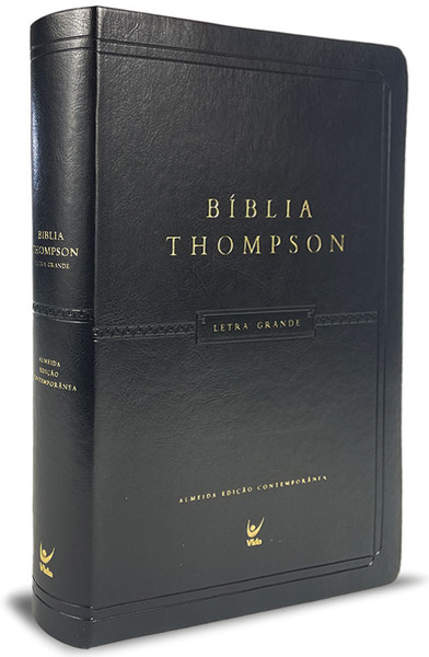 Foto Bíblia Thompson com Índice - Letra Grande AEC | Capa Luxo - Preta