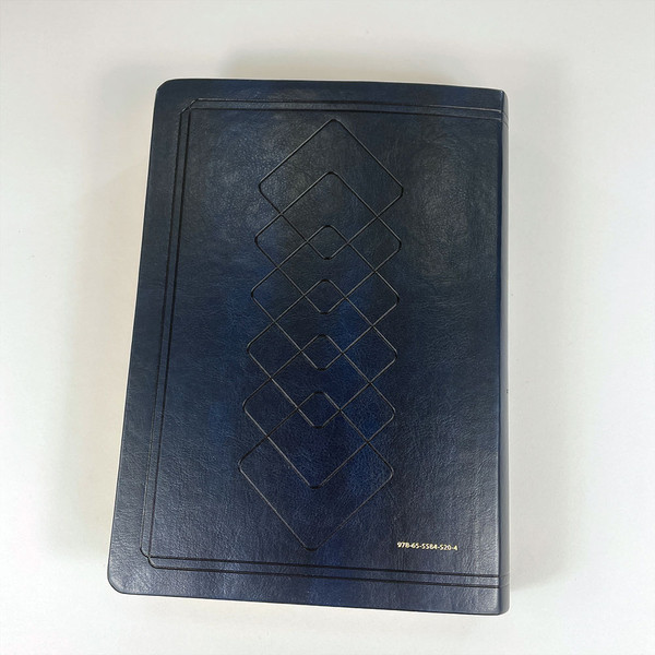 Foto Bíblia Thompson com Índice - Letra Grande AEC | Capa Luxo - Azul