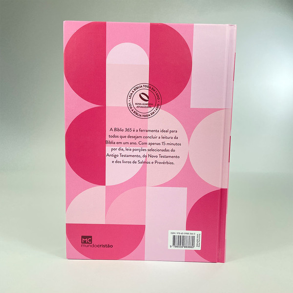 Foto Bíblia 365 NAA Capa Dura - Rosa