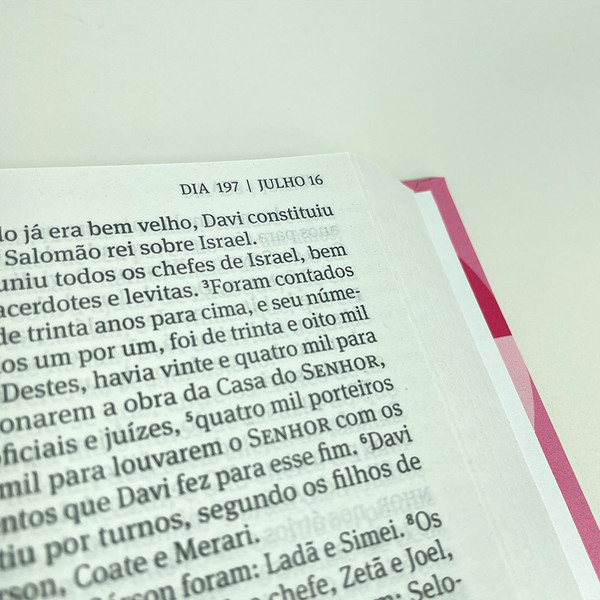 Foto Bíblia 365 NAA Capa Dura - Rosa
