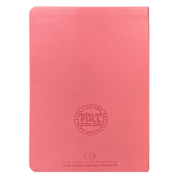 Foto Bíblia ARC com Índice Hipergigante | Textos Coloridos com Harpa | Floral Dalia Rosa