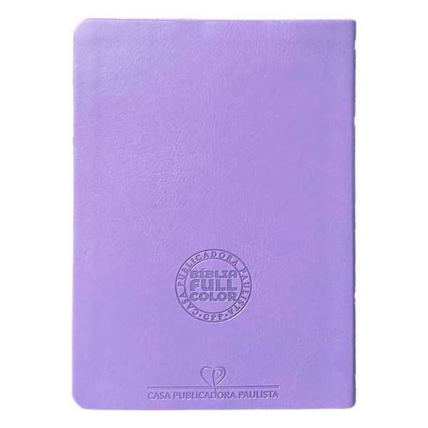 Foto Bíblia ARC com Índice Hipergigante | Textos Coloridos com Harpa | Margarida Lilás