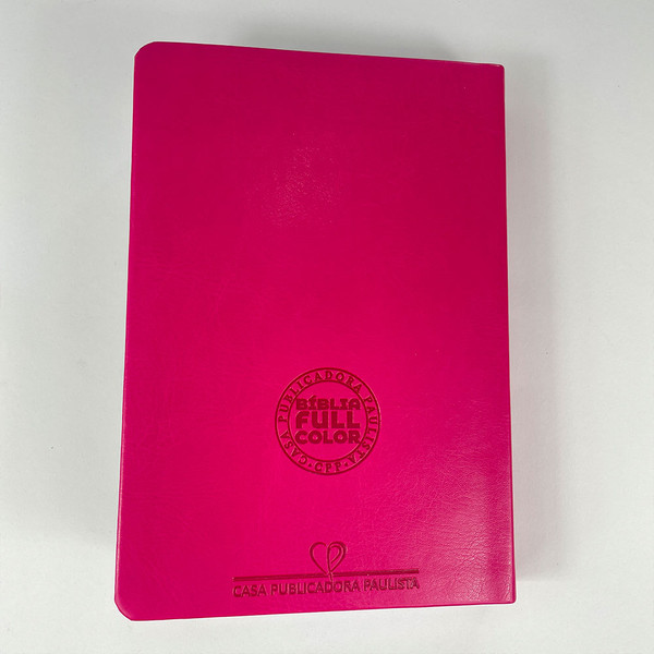 Foto Bíblia ARC com Índice Hipergigante | Textos Coloridos com Harpa | Margarida Pink