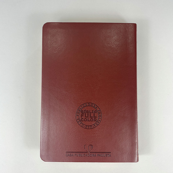 Foto Bíblia Letra Hipergigante ARC | Textos Coloridos com Harpa | Índice Lateral | Arabesco Bordô