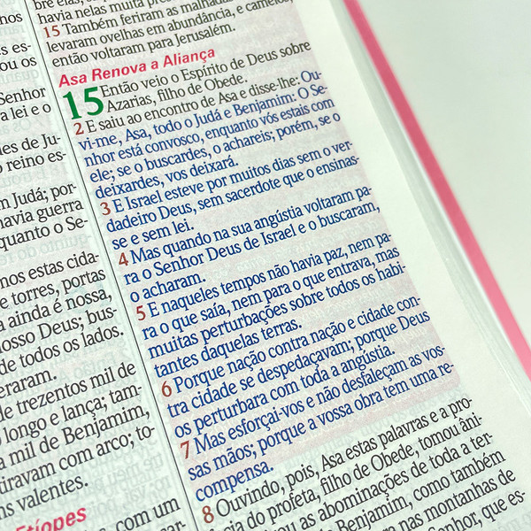 Foto Bíblia de Estudo da Mulher Sábia | Textos Coloridos Com Harpa | Magnolia Branca