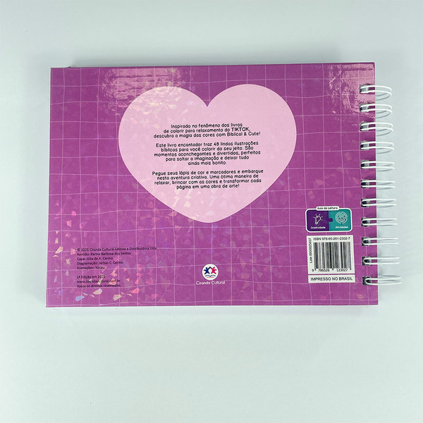 Foto Livro de Colorir - Biblical and Cute | Violet | Capa Dura e Espiral