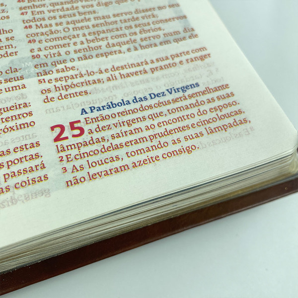 Foto A Bíblia do Pregador Fiel | ARC | Textos Coloridos | Capa Marrom