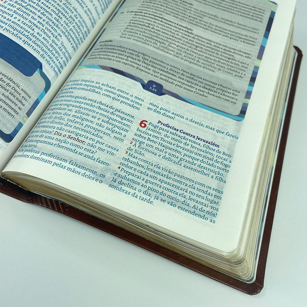 Foto A Bíblia do Pregador Fiel | ARC | Textos Coloridos | Capa Marrom