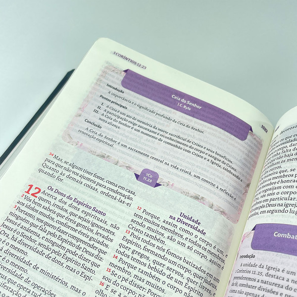 Foto A Bíblia da Pregadora Fiel | ARC | Textos Coloridos | Capa Preta