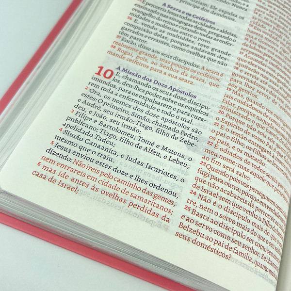 Foto A Bíblia da Pregadora Fiel | ARC | Textos Coloridos | Capa Rosa