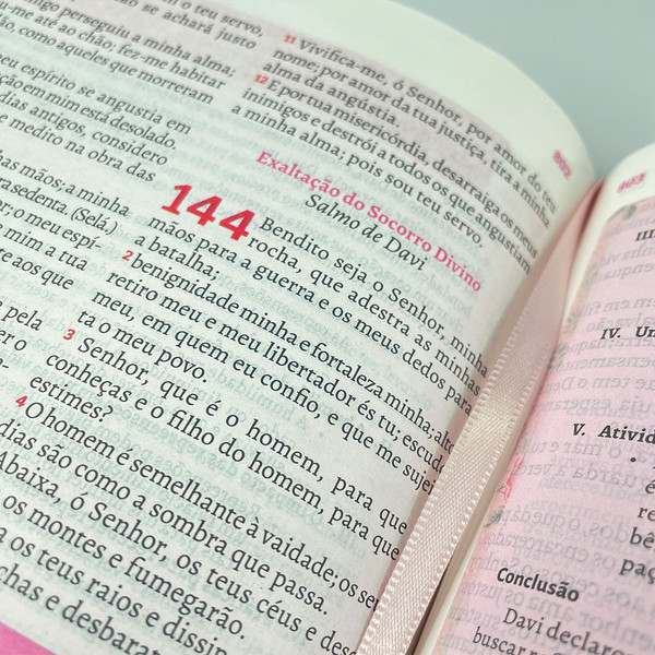 Foto A Bíblia da Pregadora Fiel | ARC | Textos Coloridos | Capa Rosa