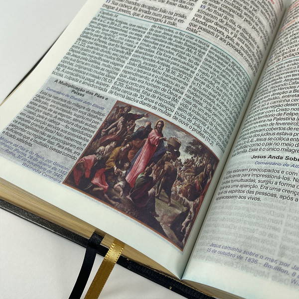 Foto Bíblia de Estudo King James Atualizada - Textos Coloridos | Preta